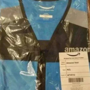 New M/L Amazon Vest Medium Large DSP Flex Delivery Driver Safety new in Plastic